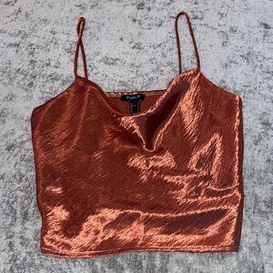 Publik size small metallic copper cropped tank top. {013}